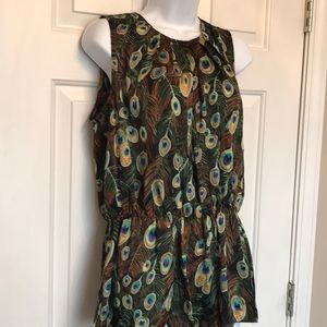 Peacock sleeveless top